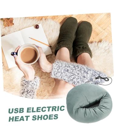 Holibanna Electric Foot Warmer Slippers for Men | USB Heating Plush Cozy Massage Devices - Perfect Office Foot Pad - Buy Online on GoSupps.com