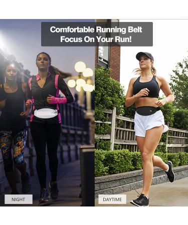 Reflective Running Belt with Phone Holder - Black | UPTARD Running Fanny Pack for Men and Women - Buy Online on GoSupps.com