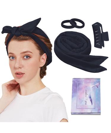 Locken winder without heat new non -slip Heatless including Hair Curls Band overnight with hairpin DIY HAIR curler curl hairstyle set for medium long hair (black) - Buy Online on GoSupps.com