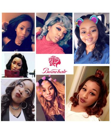Beauhair Brazilian Body Wave Virgin Hair Bundles with Lace Closure | 14/16/18+14 Inch | Unprocessed Human Hair | Natural Black 4X4 Lace Closure | Free Part | Body Wave Bundles - Buy Online on GoSupps.com