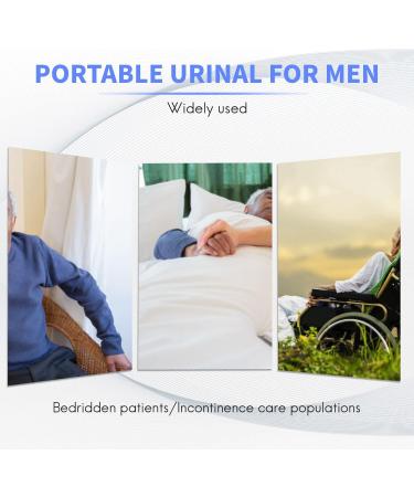 yuoseg 2 Packs Unisex Spill Proof Urinal for Men and Women with Screw Lid Urinal Funnel for Travel Outdoor white & blue - Buy Online on GoSupps.com