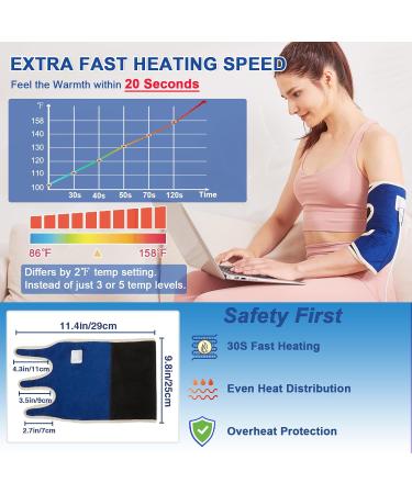 ALDIOUS Electric Heating Pad & Elbow Brace for Tendonitis Arthritis & Tennis Elbow - Adjustable Velcro Design Auto Shut Off Ideal for Men & Women - International Shipping Available - Buy Online on GoSupps.com