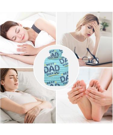 Hot Water Bottle with Cover - Blue Striped 2L | Pain Relief & Headache Relief Hot Water Bag - Buy Online on GoSupps.com