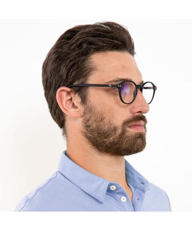 Muunel Blue Light Glasses | Essilor Anti-Glare | HD Vision | Non-Prescription | Black Frame for Men - Buy Online on GoSupps.com