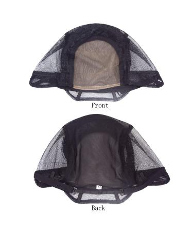 Buy 2-Pack 4x4 Inch U-Part Swiss Tip Wig Caps - Adjustable Straps for Wig Production | Medium Black (54cm) - Buy Online on GoSupps.com