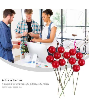 ABOOFAN 432 Pcs Diy Foam Red Fruit Berry Fall Berries for Crafts Red Berries Nativity Decor Faux Berries Branches Christmas Tree Filler Christmas Craft Wreath Pick Artificial Accessories - Buy Online on GoSupps.com