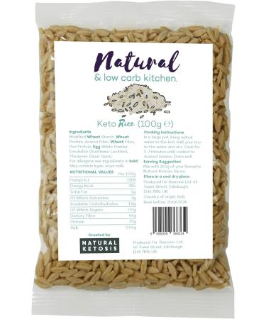 NLCKitchen Keto Pasta and Rice Combo - 1.8g Carbs Per Portion - Low Carb, High Fibre, No Added Sugar, Vegetarian - Pack of 10 (100g Each) - Buy Online on GoSupps.com