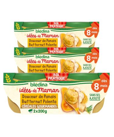 Blédina, Mom's Ideas, Baby Meals from 12 Months, Parsnip, Butternut, Polenta, 6x200g