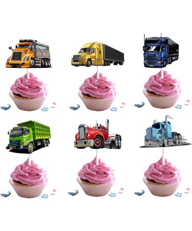 18pcsÂ TruckÂ CupcakeÂ ToppersÂ forÂ BoysÂ MenÂ HappyÂ BirthdayÂ TransportationsÂ ThemeÂ PartyÂ SuppliesÂ SemiÂ TruckÂ BirthdayÂ PartyÂ DecorationsÂ GlitterÂ TruckÂ CakeÂ Decorations - Buy Online on GoSupps.com