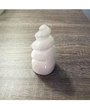 Clear Selenite Spiral Crystal Stone - Negative Energy Balance & Chakra Healing - Buy Online on GoSupps.com
