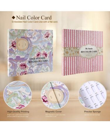 Nail art display 120 color nail color card nail color display book 120 color nail polish color chart nail practice card nail polish display board nail polish display shelf nail art display book - Buy Online on GoSupps.com