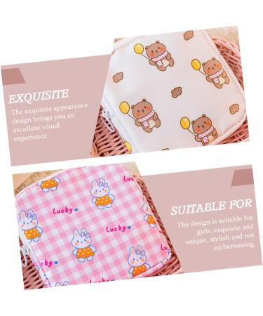 16 pcs Cartoon Tampon Storage Purse - Teen Period Menstrual Lipstick Holder with Zipper - Cute & Wear-Resistant Nursing Bag - Buy Online on GoSupps.com