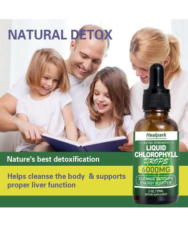 Chlorophyll Liquid Drops - Natural Energy Booster & Immune Support - Internal Deodorant & Detox - Fast Absorption - Vegan & Non-GMO - 120 Servings - 6000MG - Buy Online on GoSupps.com