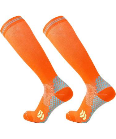 Luofang Compression Socks for Men & Women - 23-32 mmHg Knee-High Breathable Padded for Enhanced Blood Circulation - Ideal Running Socks in Black - Buy Online on GoSupps.com