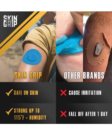 Skin Grip Freestyle Libre 2 Adhesive Patches - 20 Pack Blue | Waterproof & Sweatproof Sensor Cover for 10-14 Days - Buy Online on GoSupps.com