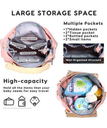 Sonarin Stylish Waterproof Baby Diaper Bag - Large Capacity Travel Bag with Shoulder Straps Stroller Hooks & Changing Pad - Black - Buy Online on GoSupps.com