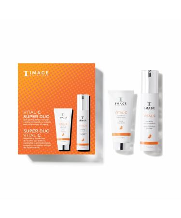 IMAGE Skincare VITAL C Super Duo Hydrating Water Burst & Anti-Aging Face Serum Skincare Kit with Vitamin C & Hyaluronic Acid to Refresh & Smooth Skin