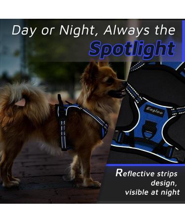 Buy Eagloo Anti-Train Dog Harness for Small Dogs - Adjustable Durable Reflective Strips for Walking & Jogging - XS Blue (1 Pack) - Buy Online on GoSupps.com