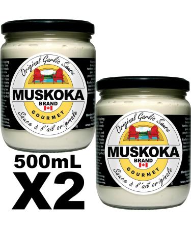 Muskoka Brand Gourmet Original Garlic Sauce 500ml (Pack of 2) - Buy Online on GoSupps.com