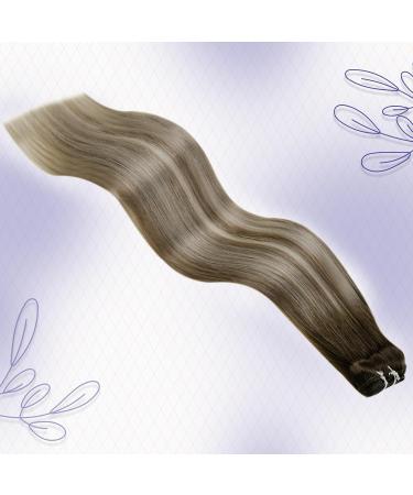 LAAVOO Real Hair Extensions - Balayage Brown Weft 30cm 80g Sew In Weave Dark to Light Blondes #3/8/24 High-Quality International Shipping - Buy Online on GoSupps.com
