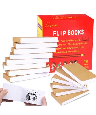 14 Pack Blank Flipbooks, 840 Sheets (1680 Pages) Flip Book Paper for Animation, Sketching and Cartoon Creation, 120GSM No Bleed Drawing Paper and Sewn Binding (4.5" x 2.5") - Buy Online on GoSupps.com