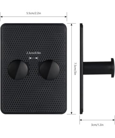 Fanshionide 6-Piece Razor Holder Shower & Multi-Purpose Hook Set - Self-Adhesive Wall Hooks for Bathroom Bedroom & Kitchen - Black - Buy Online on GoSupps.com