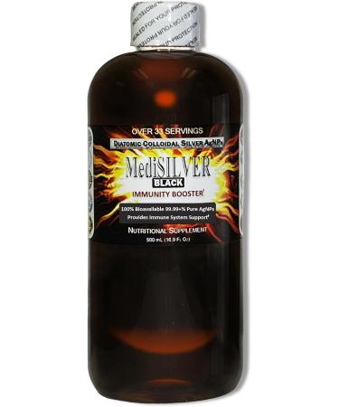 MediSILVER Black Immunity Booster - True Colloidal Silver AgNP 500 mL | Boost Your Immunity | Ship Worldwide - Buy Online on GoSupps.com