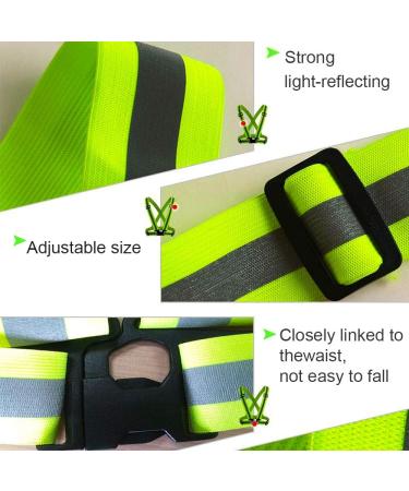 Adjustable High Visibility Reflector Vest for Biking & Jogging | Safety Vest with Strap Bracelet for Men & Women - Buy Online on GoSupps.com