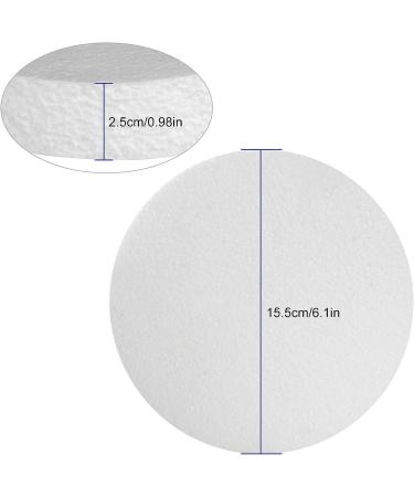 16PCS 6x6x1 inch White EPS Foam Circles for Arts & Crafts - Blank Round Craft Foam Discs for Modeling, Sculpting, Kids Art Projects, Floral Arrangements - Holiday Decor Supplies - Buy Online on GoSupps.com