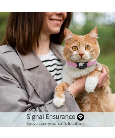 Apple AirTag Cat Neck Band - Light Tracker for Kittens & Puppies 7-9 inch (Rose) | Secure Your Pet! - Buy Online on GoSupps.com