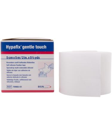 Hypafix Gentle Touch - Soft Silicone Retention Tape for Extremely Fragile and Sensitive Skin (2 X 5 1/2 yd roll)