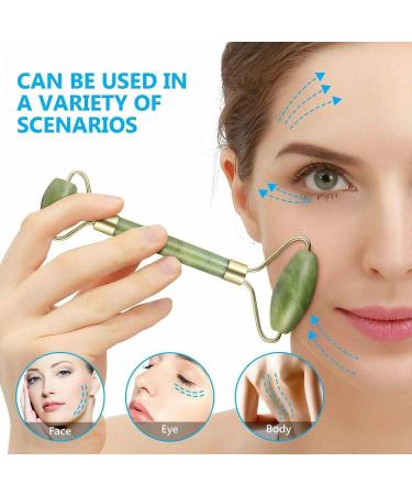 Buy Jade Roller for Face | Premium Facial & Neck Massager for Enhanced Skin Care - Perfect for Serums Creams & Oils - Buy Online on GoSupps.com