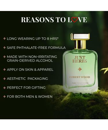 Just Herbs Forest Wood Eau Da Parfum Unisex 50 ml - Buy Online on GoSupps.com