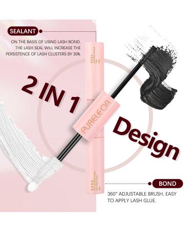 Black Bond Lash Bond and Seal - Strong Hold Cluster Lash Glue | Latex Free DIY Eyelash Extensions | Lasts 48 Hours Waterproof - Buy Online on GoSupps.com