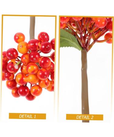 Artibetter 5pcs Christmas Ornaments Christmas Berry Twigs Xmas Floral Arrangements Christmas Tree Berries Red Berry Arrangement Wreath Artificial Berry Xmas Berries Bouquet Soft Pvc Spray Orange 27.00X11.00X11.00CM - Buy Online on GoSupps.com