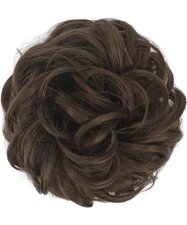 FESHFEN Messy Bun Hair Piece Scrunchies | Synthetic Donut Updo Hairpieces for Women & Girls | Medium Ash Brown - Buy Online on GoSupps.com