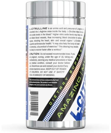L-Citrulline 750 Mg - 90 Capsules for Enhanced Performance Recovery & Protein Support - Boost Athletic Endurance & Detoxify Muscles - Buy Online on GoSupps.com