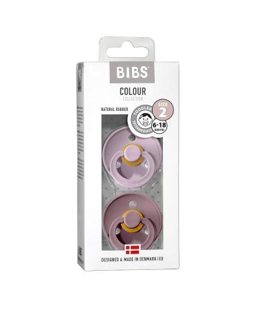 Natural Rubber Baby Pacifiers - Set of 2 BPA-Free Soothers in Dusky Lilac/Heather | Size 6-18 Months - Buy Online on GoSupps.com