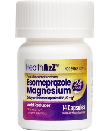 HealthA2Z Esomeprazole Magnesium 20mg Acid Reducer Bundle | 14 Count + 42 Count | Delayed-Release Capsules USP | 24-Hour Protection | Treats Frequent Heartburn Occurring 2 or More Days per Week - Buy Online on GoSupps.com