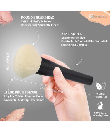 HEYMKGO Powder Makeup Brush - Full Face Powder Brush for Setting Powder Bronzer Blush Blending Buffing Sculpting - Large Fluffy Kabuki Brush with Synthetic Bristles for Even Application - Buy Online on GoSupps.com