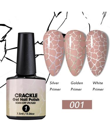 BnyHjir Crackle Gel UV LED Lamp Crackle Fingernail Finish Gel Portable Compact Manicure Supplies for Travel Friend Outdoor - Buy Online on GoSupps.com