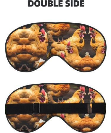 Unisex Chickens Print Sleeping Eye Mask - Soft Comfortable Light-Blocking for International Shipping - Buy Online on GoSupps.com
