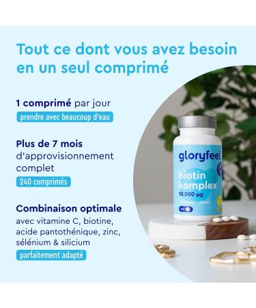 Biotin 10 000 mcg Biotin Zinc Selenium for Skin Hair & Nails 400 Tablets (+1 Year) with Vitamins C Silicon & B5 High Bioavailability (Zinc Bisglycinate + D-Biotin) - Buy Online on GoSupps.com