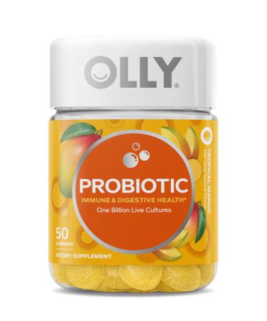 OLLY Probiotic Gummy Immune and Digestive Support 1 Billion CFUs - 50 Gummies