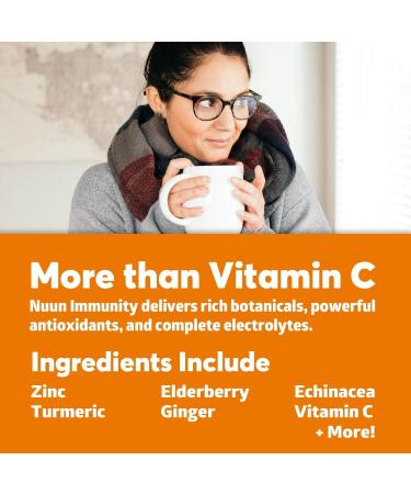 Nuun Immunity: Immune Support Hydration Supplement 4 Tubes (40 Servings) Orange Citrus Electrolytes Antioxidants Vitamin C Zinc Turmeric Elderberry Ginger Echinacea - Buy Online on GoSupps.com
