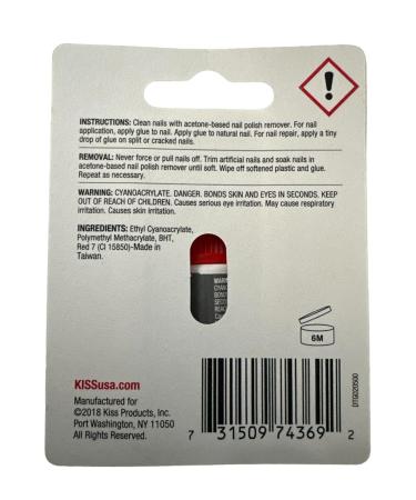 Kiss Super Bond Pink Nail Glue DTG02 - Strong Adhesive for Nail Tips | 0.10 oz (3g) - Fast International Shipping - Buy Online on GoSupps.com