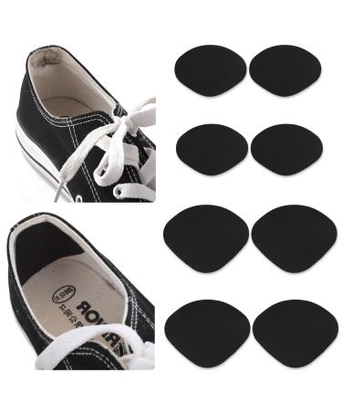 WLLHYF 4 Pairs Shoes Heel Repair Kit Self-Adhesive Spliced Sewn Patch Shoes Hole Children's Heel Stickers Insertion Fixer Inside Sneakers Liner Back Cushions Two Pieces of Each Big & Small(Black)