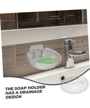 Ciieeo 8 Pcs Transparent Soap Box Soap Container Soap Case Bath Soap Liquid Soap Holder for Shower Wall Kitchen Sponge Holder Punch Free Soap Holder Soap Dish with Plastic Sink Toiletries - Buy Online on GoSupps.com