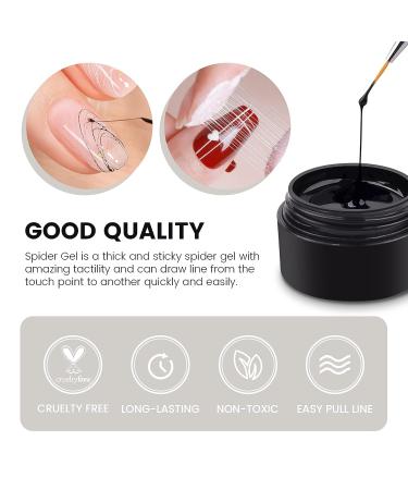 Ownest Spider Gel Matrix Nail Art Kit - 6 Colors Design Gel with Wire Drawing Gel Paint - Soak Off UV LED Manicure Set with 15 Brushes - Buy Online on GoSupps.com