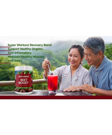 Nutri Gardens Beetroot & Tart Cherry Powder - Energy Supplement for Enhanced Oxygen Intake & VO2 Max (20 Servings - Buy Online on GoSupps.com
